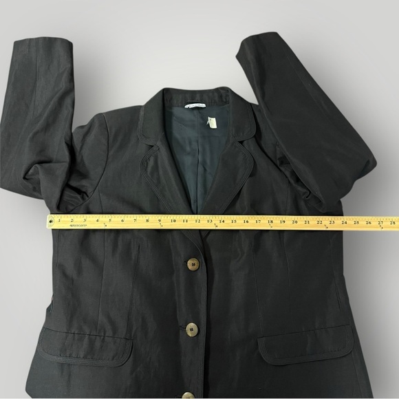 Marina Rinaldi Jacket Coat Sz L Wool Blend Italy Black - Picture 6 of 12